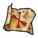 Старая карта пиратских сокровищ